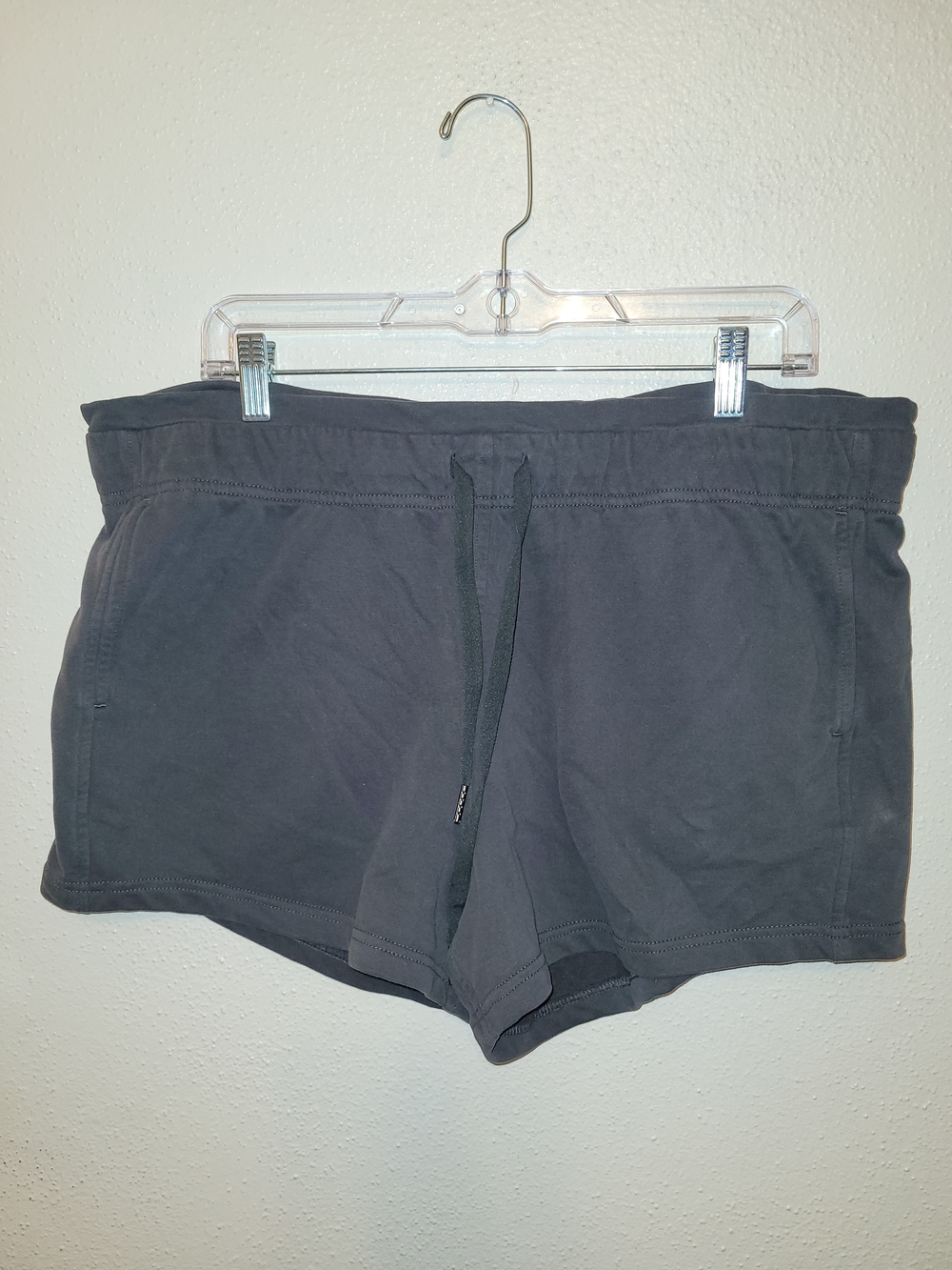 ODODOS Women's Cotton French Terry Sweat Shorts Charcoal XL Drawstring Pockets